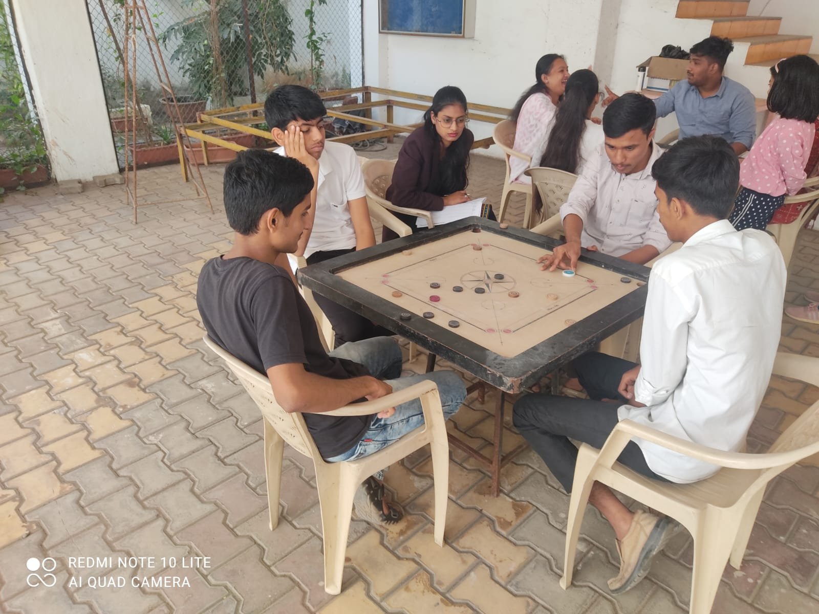 Students participating in competitive sports